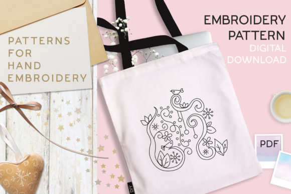 DIY Embroidery Birds Branches