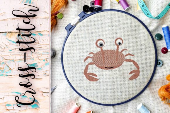 Embroidery Cross-stitch Crab