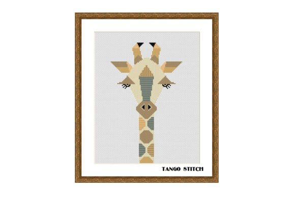Geometric Giraffe Cross Stitch Pattern