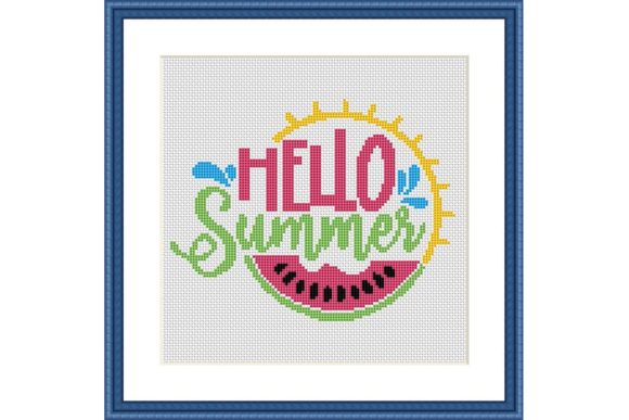 Hello Summer Colorful Cross Stitch