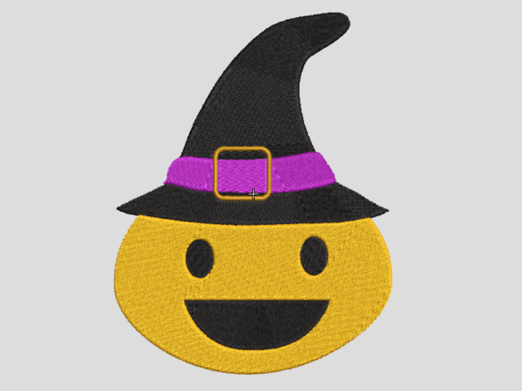 Helloween Emoticon with Witch Hat