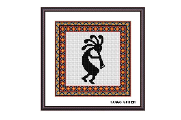 Kokopelli Ethnic Ornament Cross Stitch