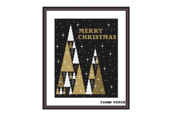 Merry Christmas Cross Stitch Pattern