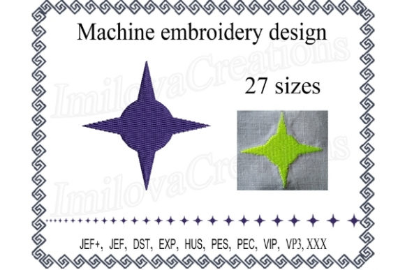 Purple Star Embroidery