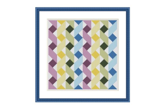 Ribbons Geometric Cross Stitch Pattern
