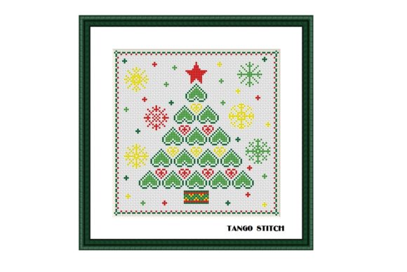 Romantic Christmas Tree Cross Stitch