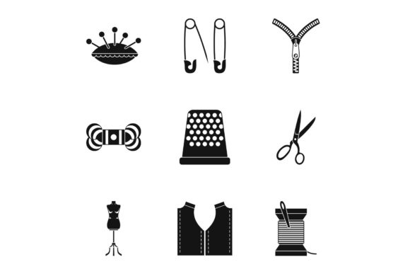 Simple Style Embroidery Kit Icons