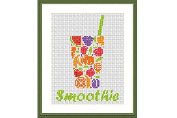 Smoothie Kitchen Cross Stitch Pattern