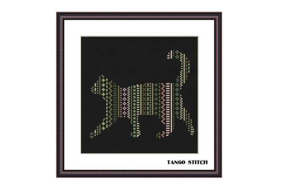 Striped Cat Cute Animals Cross Stitch
