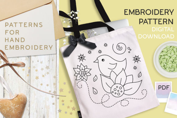 Sunflower Bird Embroidery DIY